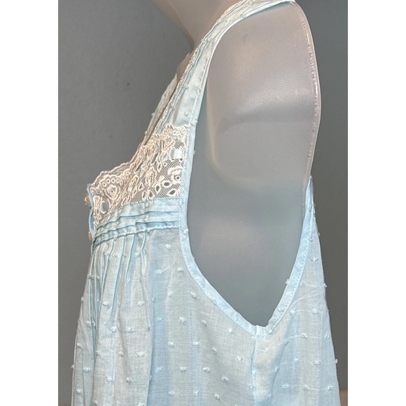 Eileen West Small Blue White Nightgown Cotton New With Tags Long Sleep Granny - Picture 7 of 8